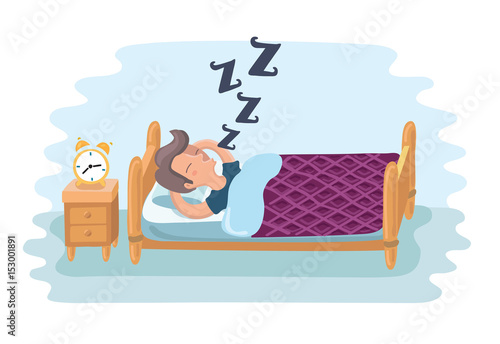 Illustation of sleeping boy