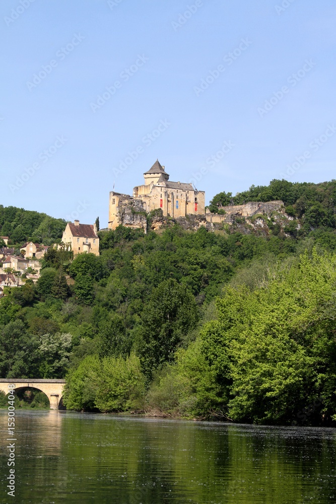 Castelnaud la chapelle,le village et son château fort,Dordogne,Périgord noir