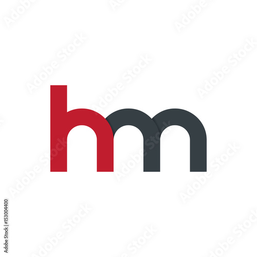 Initial Letter HM Rounded Lowercase Logo