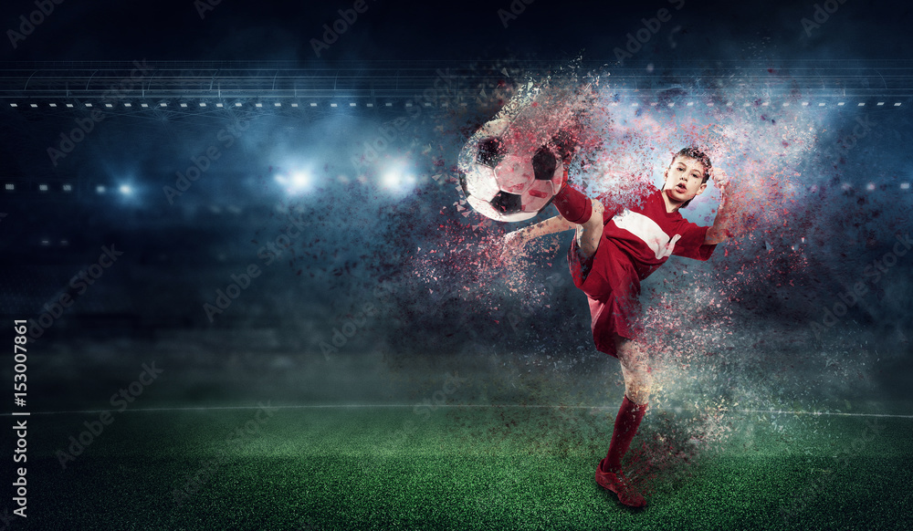 With endless will to victory. Mixed media