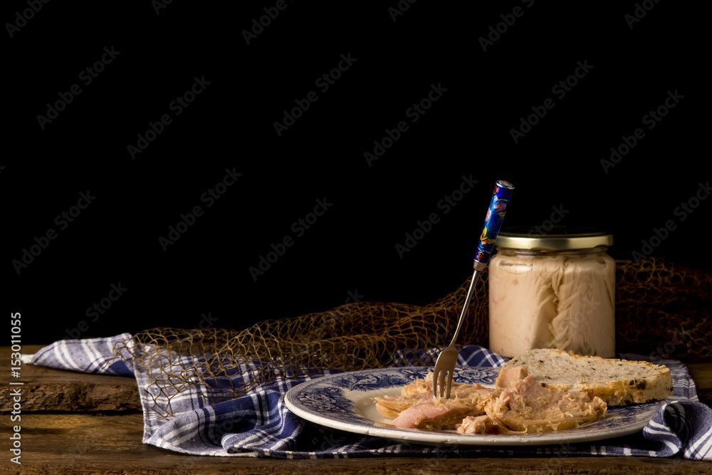 Fototapeta premium Northern albacore canned