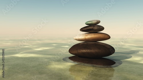 Cairn  Stones spa  Stones in the water  