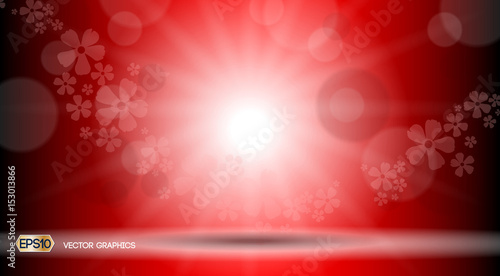 Red Glamorous lights waves sparkling effects background. Vector illustration ...
