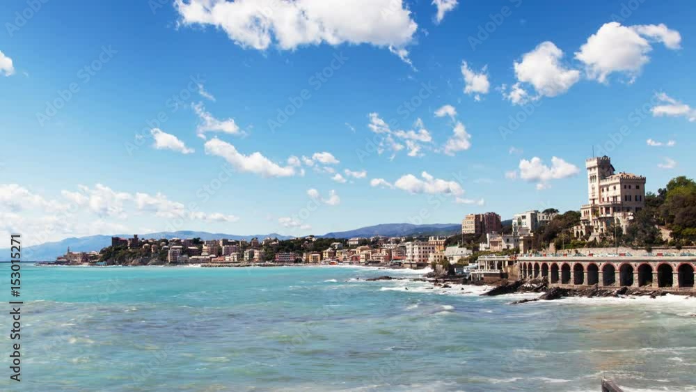 Genoa, Italy, timelapse, seacost Genoa, Italy, timelapse, seacost