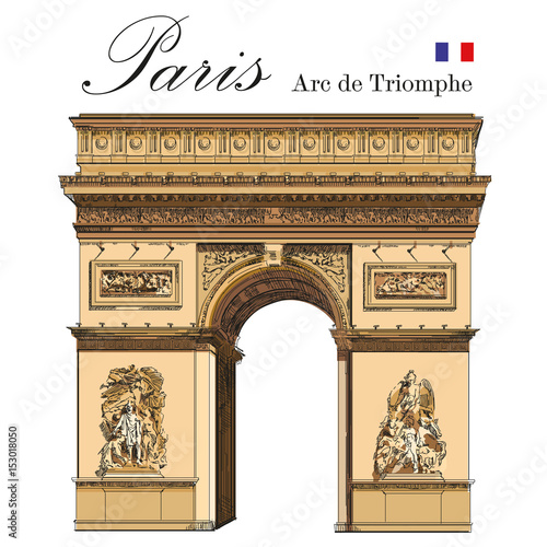 Vászonkép Vector colored Triumphal Arch
