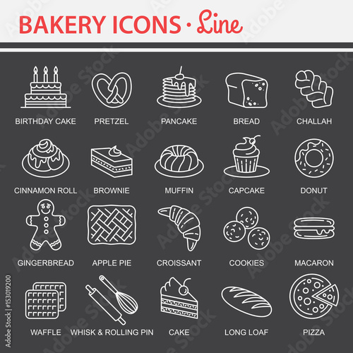Bakery icon set.