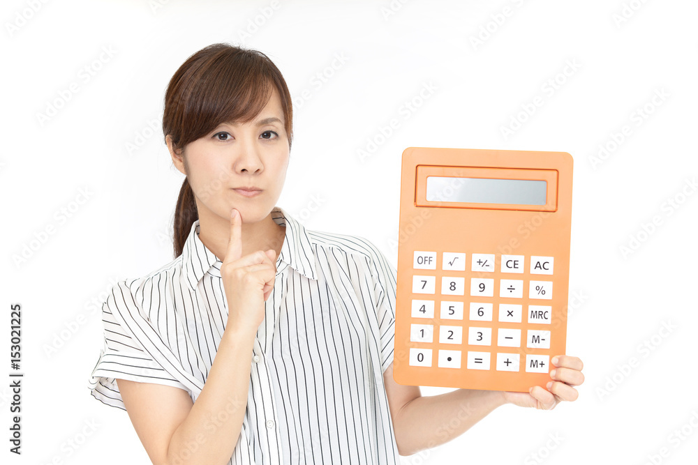 不安そうな表情の女性 不安そうな表情の女性