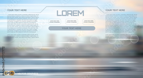 Blurred street view background Vector illustration for mockup, posters, print. Place for text or logo