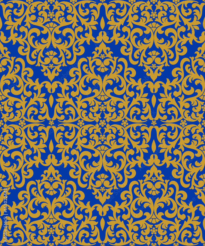 Vector damask seamless pattern element. Classical luxury old fashioned damask ornament, royal victorian seamless texture for wallpapers, textile, wrapping. Exquisite floral baroque template Vector damask seamless pattern element. Classical luxury old fashioned damask ornament, royal victorian seamless texture for wallpapers, textile, wrapping. Exquisite floral baroque template