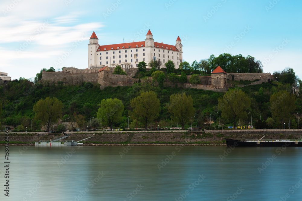 Medieval castle on a hill in Bratislava, Slovakia