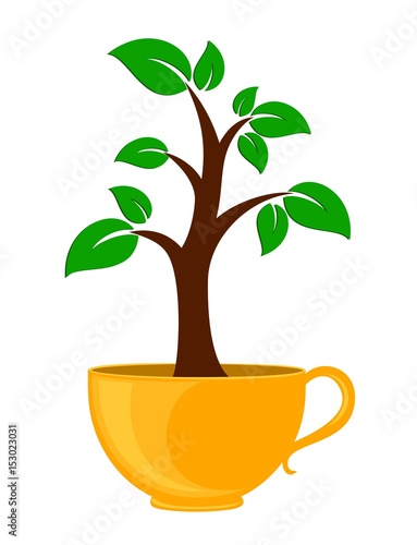 Cup with tree.