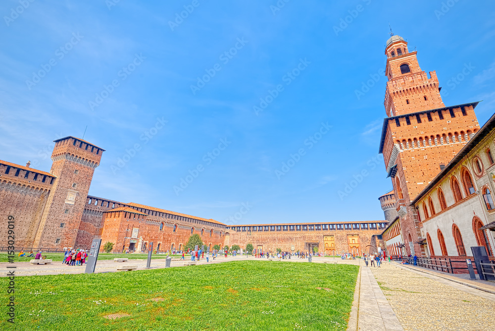 Court of the Sforza Castle (Castello Sforzesco), Milan