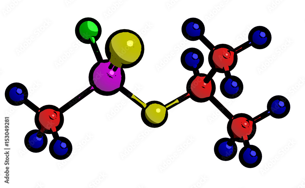 Obraz premium Molecular structure of sarin