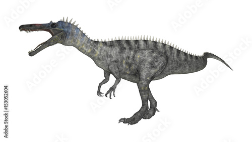3D Rendering Dinosaur Suchomimus on White