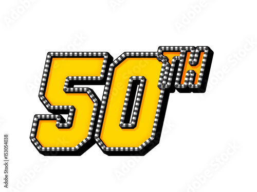 50th celebration event number for poster or invitation