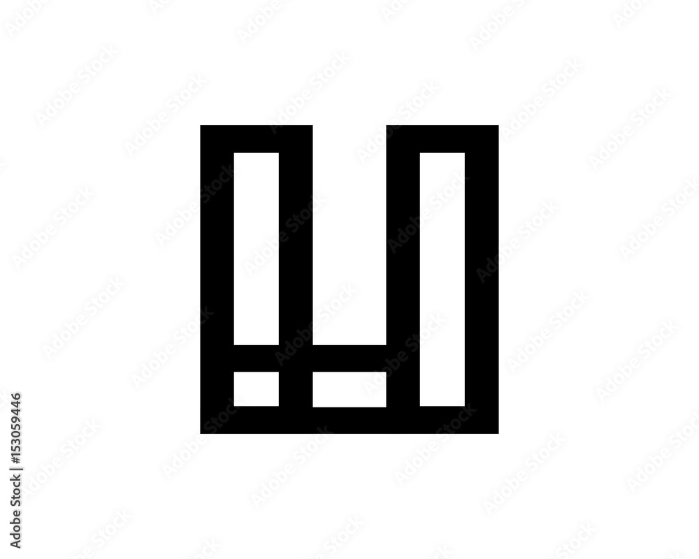 U logo black