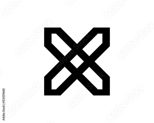 X logo black 1