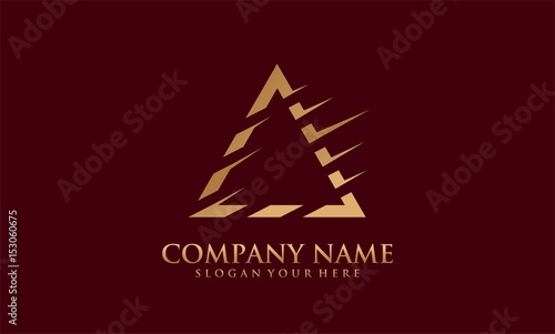 arrow gold triangle connection logo