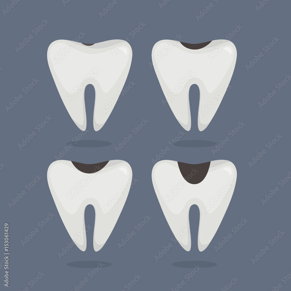 Ill tooth vector illustration Ill tooth vector illustration