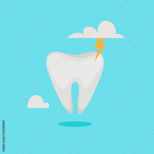 Ill tooth vector illustration