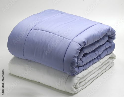 folded duvets or quilts