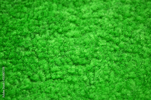 synthetic bright green carpeted closeup