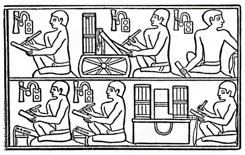 Fotografie, Obraz Ancient egyptian scribes