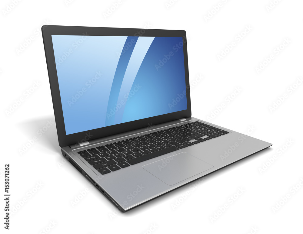 laptop computer on white background laptop computer on white background