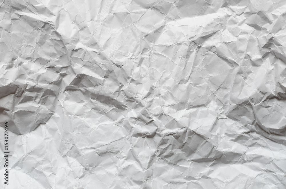 White crumpled paper texture White crumpled paper texture