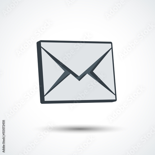mail, envelope, letter post on white background isolated object abstract