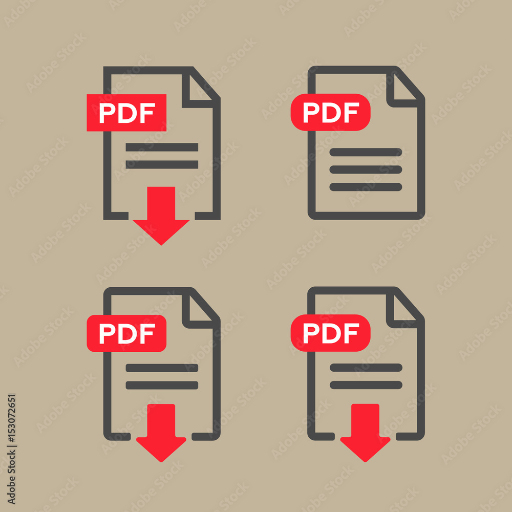 Set of file formats icons illustration Set of file formats icons illustration