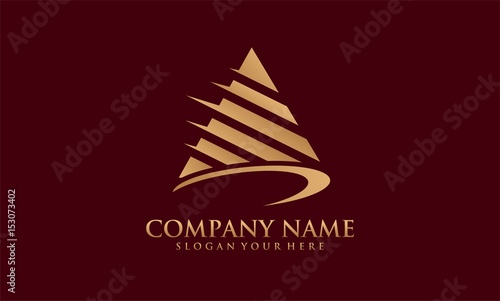 triangle gold phyramid logo