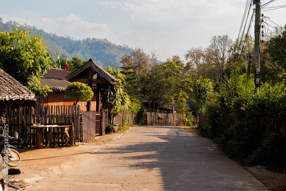 Soppong village in noth Thailand