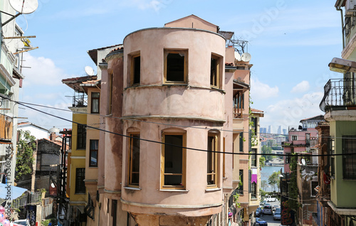 Canvas Print Old Buildings in Balat District, Istanbul