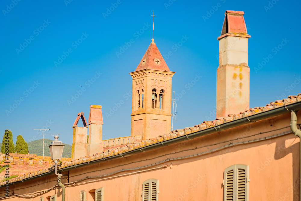 Fototapeta premium Etruscan coast in Tuscany between Bolgheri and Castagneto Carducci
