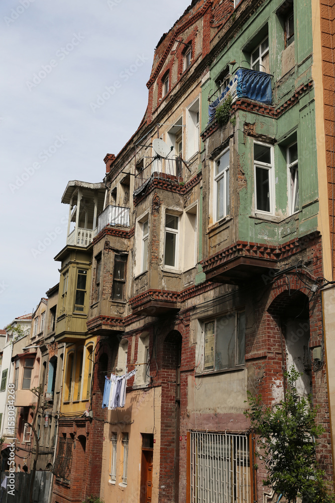 Obraz premium Old Buildings in Balat District, Istanbul