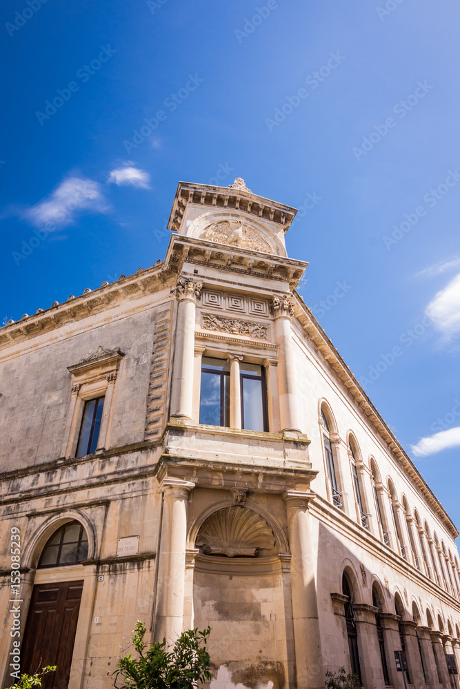 Old street on the Ortigia island - old town of Syracuse, Sicily, Italy.