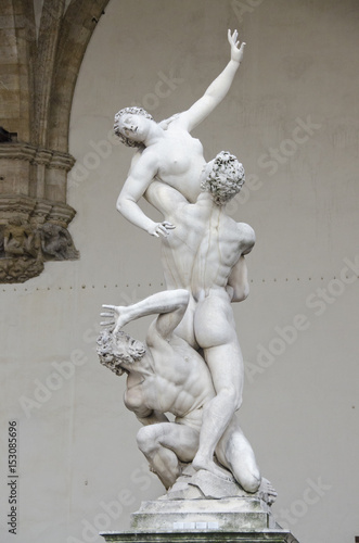 Rape of the Sabine Woman Statue in Loggia dei Lanzi