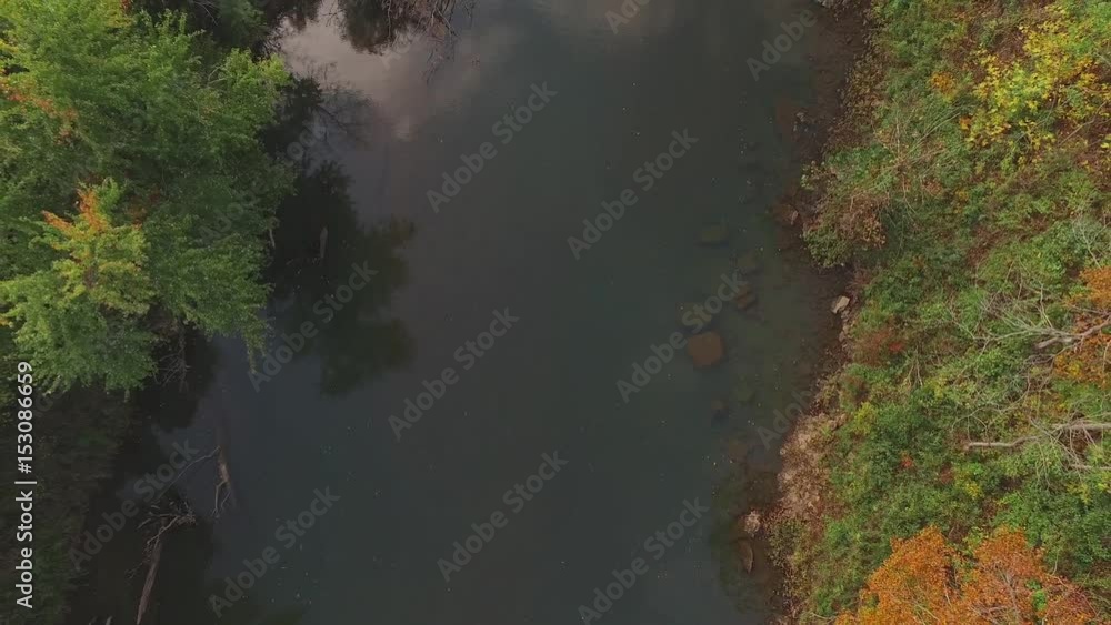 Top Down View of Country River Top Down View of Country River