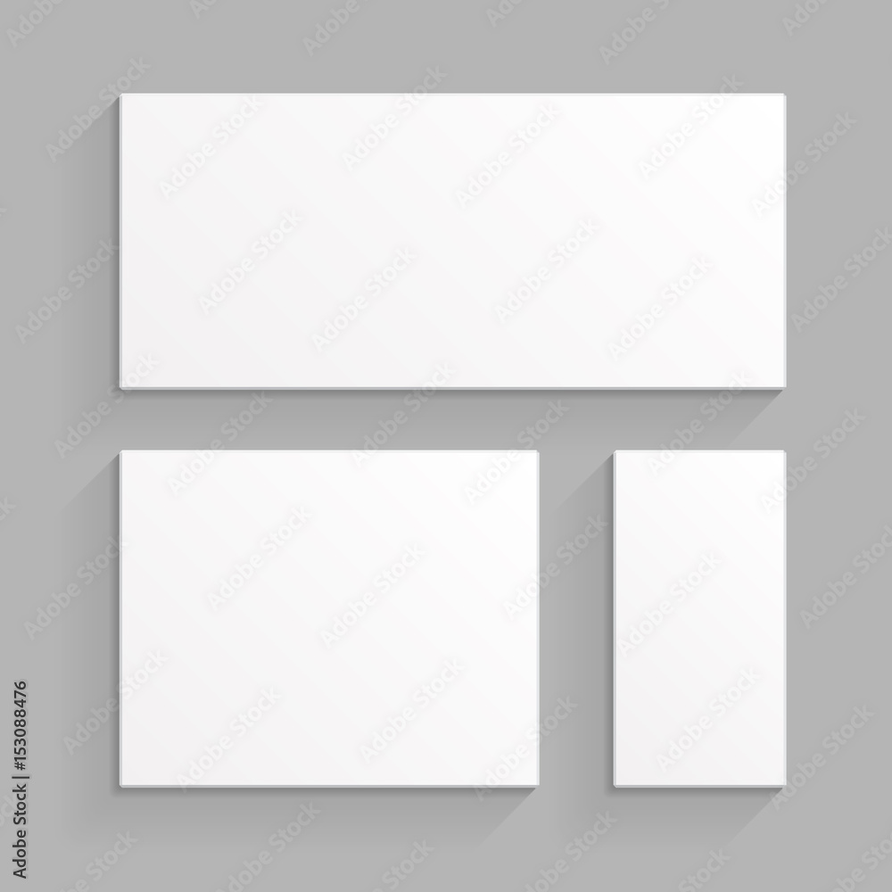 White Product Cardboard Package Boxes. Top View. Illustration Isolated On Gray Background. Mock Up Template Ready For Your Design. Vector EPS10 White Product Cardboard Package Boxes. Top View. Illustration Isolated On Gray Background. Mock Up Template Ready For Your Design. Vector EPS10