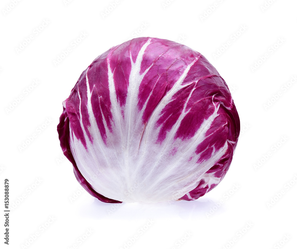 Radicchio, red salad isolated on white background Radicchio, red salad isolated on white background
