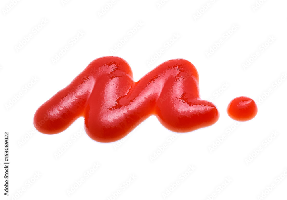 Closeup tomato sauce isolated on white background Closeup tomato sauce isolated on white background