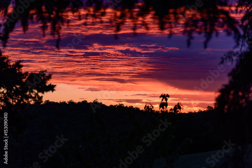 Colorful sky at sunset