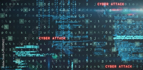 Quadro su tela Composite image of virus background