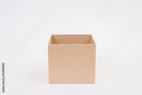Brown paper box on white background © littlestocker