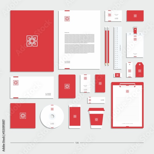 Corporate identity, stationery set.