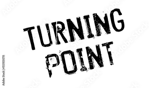 Turning Point rubber stamp. Grunge design with dust scratches. Effects can be easily removed for a clean, crisp look. Color is easily changed.