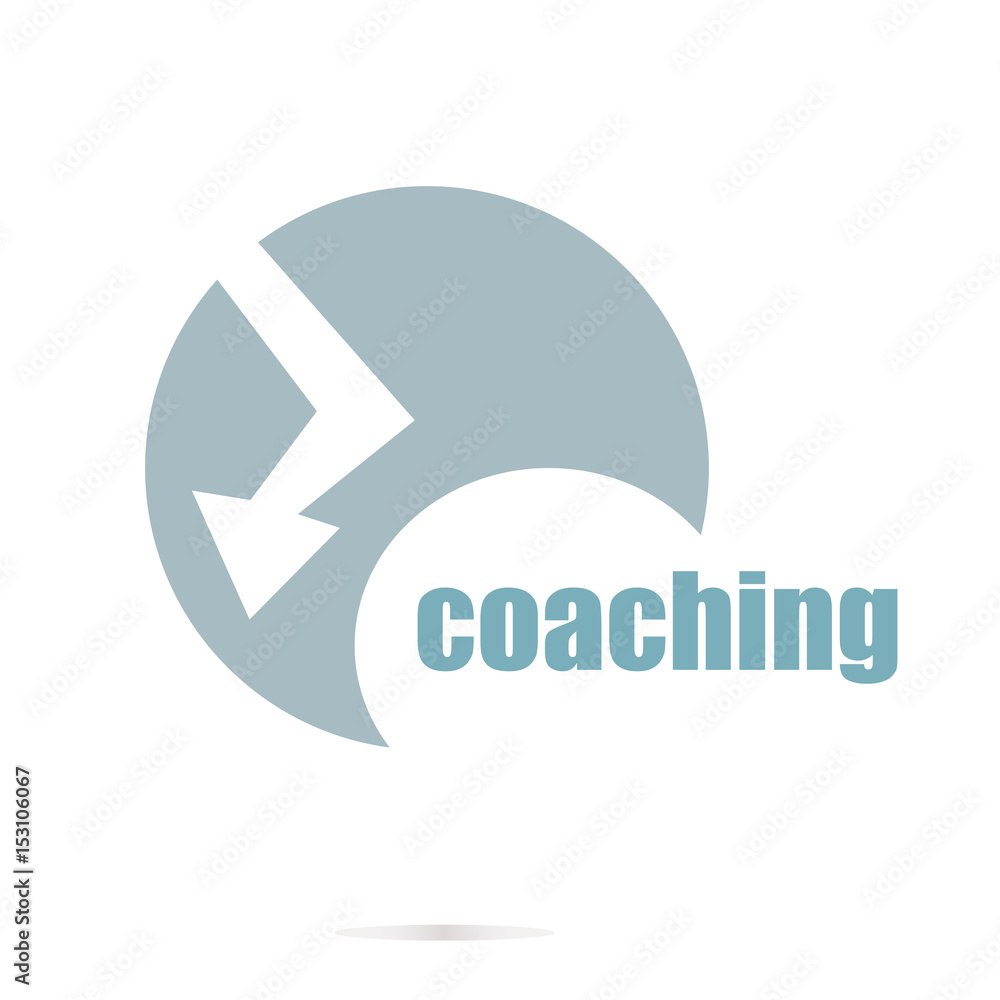 Text coaching. Education concept . Logo element and Abstract web Icon Text coaching. Education concept . Logo element and Abstract web Icon