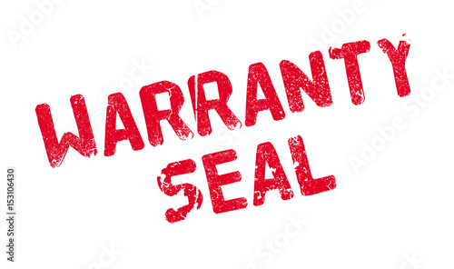 Warranty Seal rubber stamp. Grunge design with dust scratches. Effects can be easily removed for a clean, crisp look. Color is easily changed.