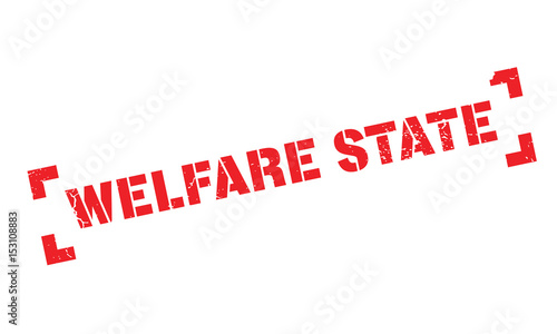 Welfare State rubber stamp. Grunge design with dust scratches. Effects can be easily removed for a clean, crisp look. Color is easily changed.